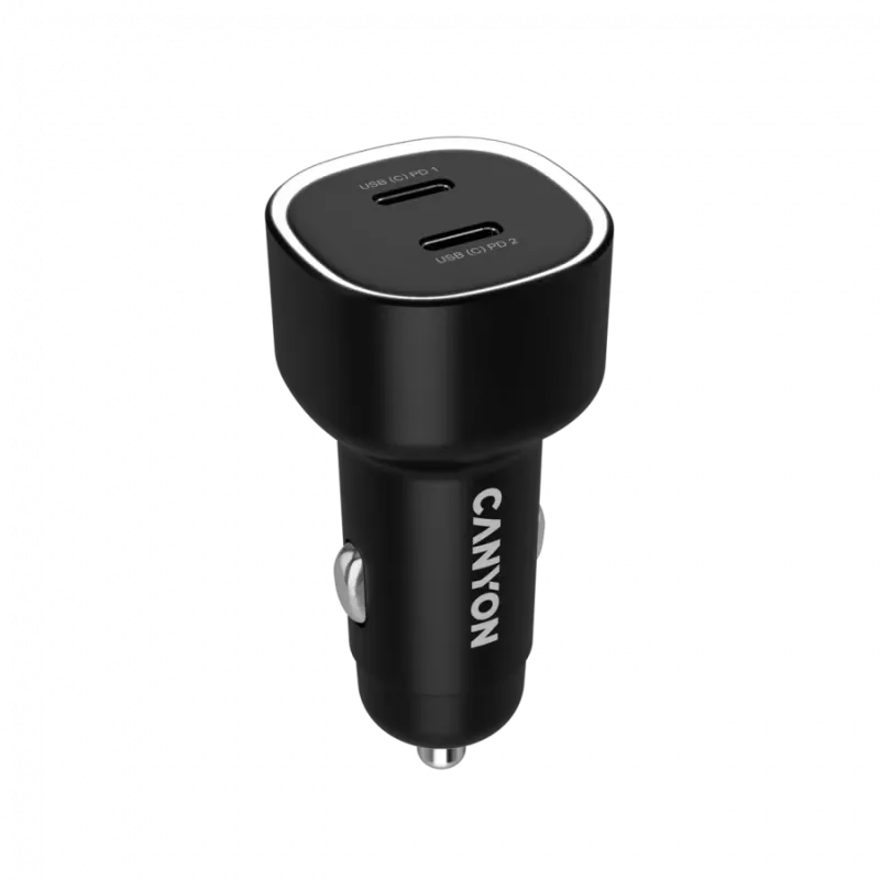 CANYON car charger OnDrive 60 PD 60W 2xUSB-C Black - 1