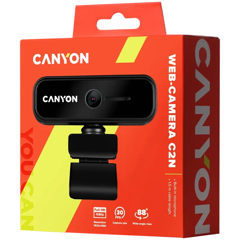 CANYON webcam C2N Full HD 1080p Black - 1
