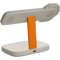 CANYON Wireless Charging Station Hexagon 310 3in1 LightGrey/Orange - 4