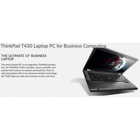 Lenovo ThinkPad T430 Grade A- Intel Core i5 3320M 2600Mhz 3MB Ram 4096MB - 9