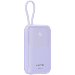 CANYON power bank OnPower 101 built-in cable 10000 mAh PD22.5W Purple - 3