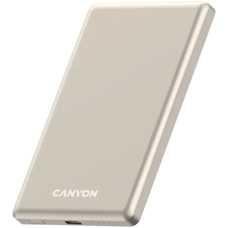 CANYON power bank OnPower 505 slim Magnetic 5000 mAh PD20W Beige - 1