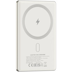 CANYON power bank OnPower 505 slim Magnetic 5000 mAh PD20W Beige - 4