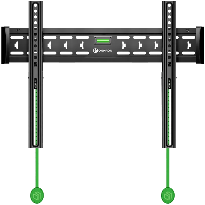 ONKRON Fixed TV Wall Mount for 43 to 85-inch Flat Panel TVs Digital Panels 68,2 kg, Black - 1