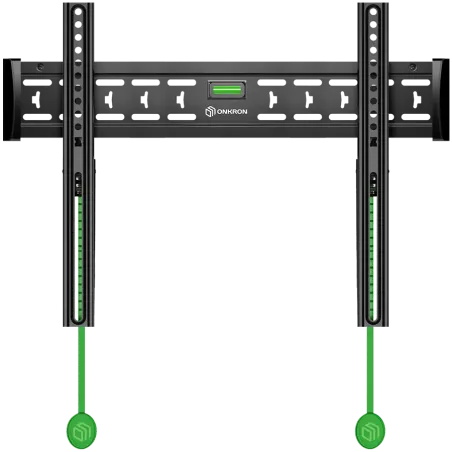 ONKRON Fixed TV Wall Mount for 43 to 85-inch Flat Panel TVs Digital Panels 68,2 kg, Black - 1