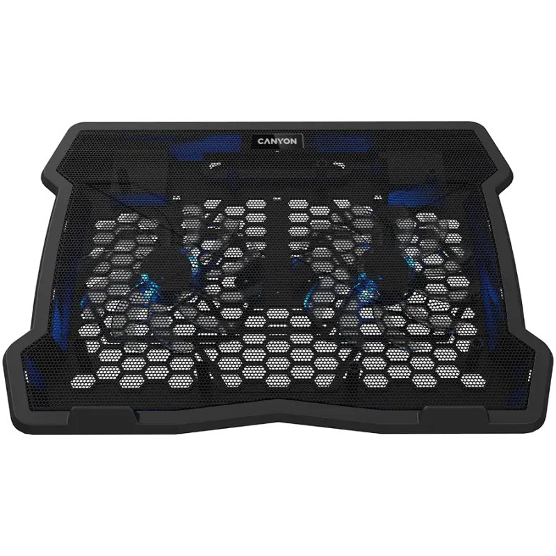 CANYON NS03, Cooling stand dual-fan with 2x2.0 USB hub, support up to 10”-15.6” laptop, ABS plastic and iron, Fans dimension:125