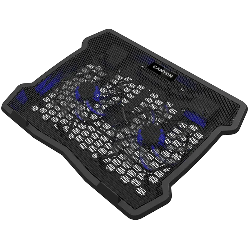 CANYON NS03, Cooling stand dual-fan with 2x2.0 USB hub, support up to 10”-15.6” laptop, ABS plastic and iron, Fans dimension:125