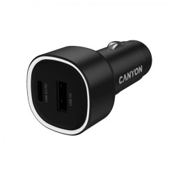 CANYON car charger OnDrive 85 PD 85W USB-A+USB-C Black - 1