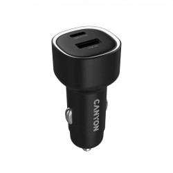 CANYON car charger OnDrive 85 PD 85W USB-A+USB-C Black - 3