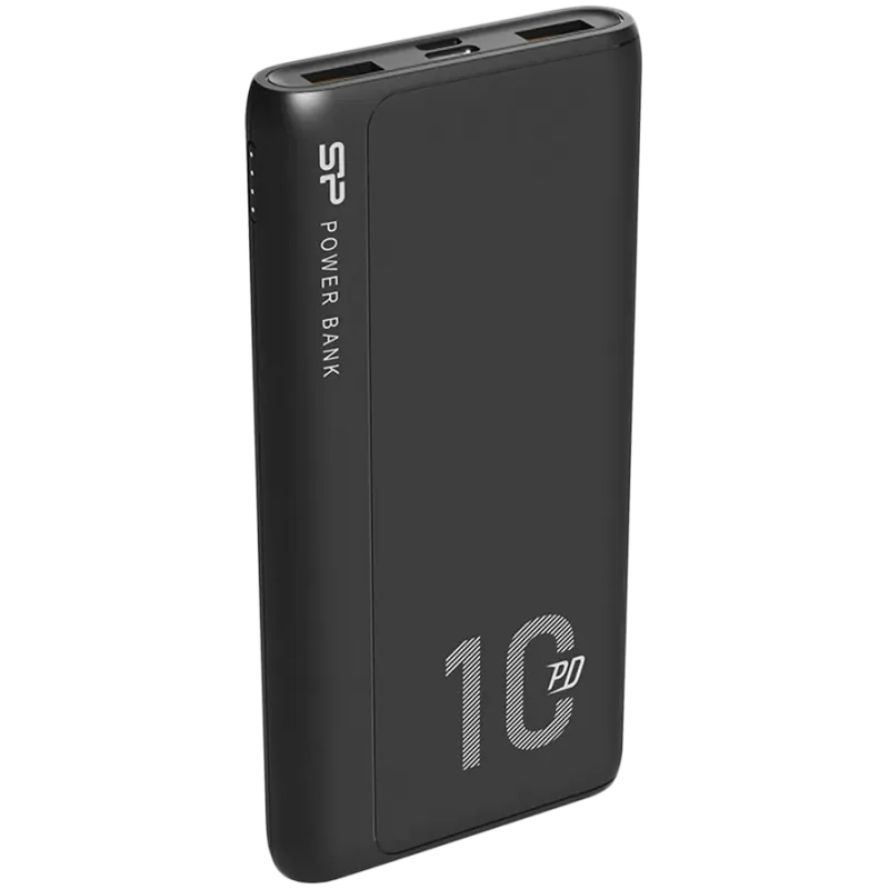 Silicon Power QP15 10.000mAh PowerBank  500 charging cycles 2x USB A Out, 1x Micro USB in + 1x USB C In/out, Li-Polymer, 10000mA