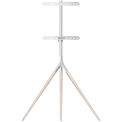 ONKRON Tripod Easel TV Stand for 32” – 65 Inch LED LCD OLED Screens up to 35 kg, White - 1