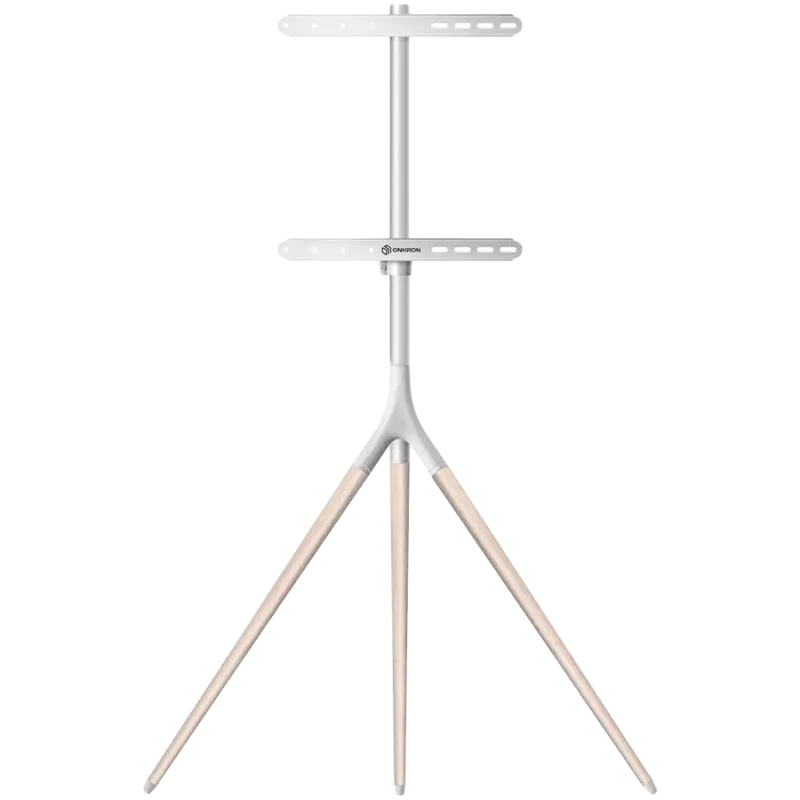 ONKRON Tripod Easel TV Stand for 32” – 65 Inch LED LCD OLED Screens up to 35 kg, White - 1
