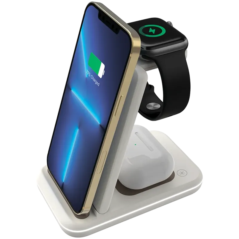 CANYON wireless charger WS-304 15W 3in1 Cosmic Latte - 1