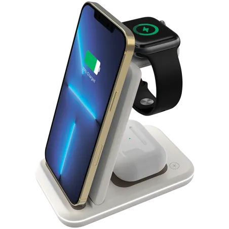 CANYON wireless charger WS-304 15W 3in1 Cosmic Latte - 1