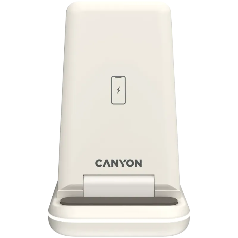 CANYON wireless charger WS-304 15W 3in1 Cosmic Latte - 1
