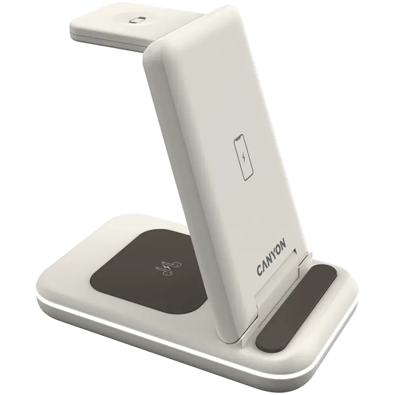 CANYON wireless charger WS-304 15W 3in1 Cosmic Latte - 1