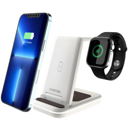 CANYON wireless charger WS-304 15W 3in1 Cosmic Latte - 7