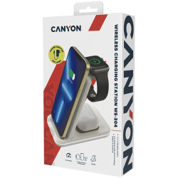 CANYON wireless charger WS-304 15W 3in1 Cosmic Latte - 8