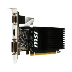 MSI Video Card NVidia GeForce GT 710, 2048MB DDR3, 64-bit, 12.8 GB/s, 1600 Mbps Effective Memory Speed, 954 MHz Clock, PCI Expre