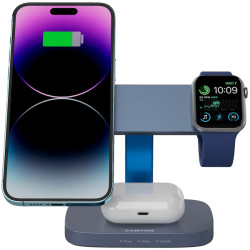 CANYON Wireless Charging Station Hexagon 310 3in1 DarkGrey/Blue - 5
