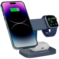 CANYON Wireless Charging Station Hexagon 310 3in1 DarkGrey/Blue - 7