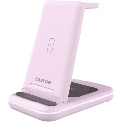 CANYON wireless charger WS-304 15W 3in1 Iced Pink - 2
