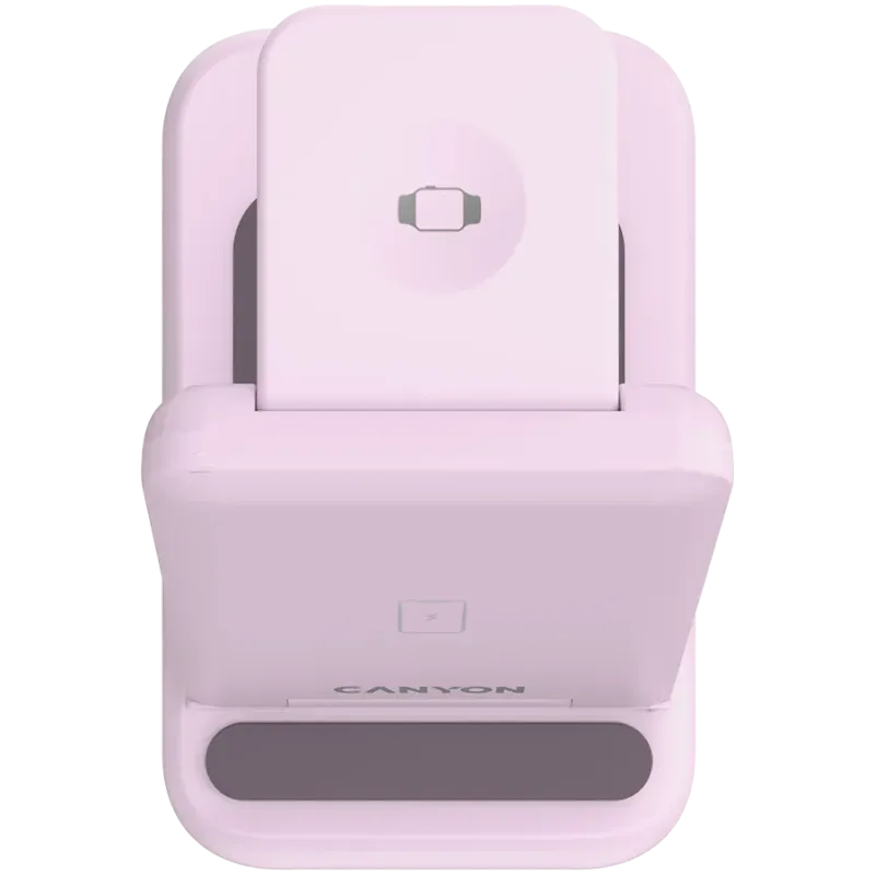CANYON wireless charger WS-304 15W 3in1 Iced Pink - 1