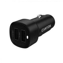 CANYON car charger OnDrive 24 24W 2xUSB-A Black - 1