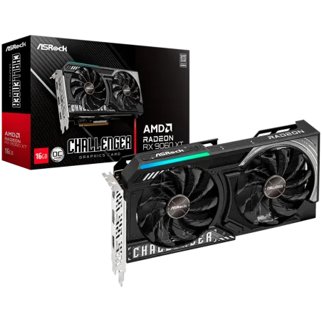 ASROCK Video Card AMD Radeon RX 9060 XT Challenger 16GB GDDR6 128-bit HDMI 2x DP - 1