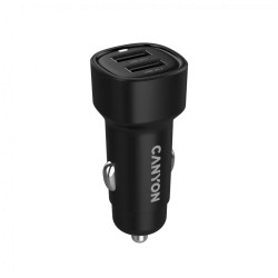 CANYON car charger OnDrive 24 24W 2xUSB-A Black - 3