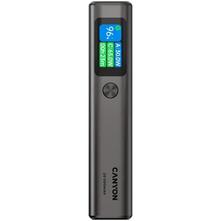 CANYON power bank OnPower 230 TFT 20000 mAh PD130W Dark Grey - 1