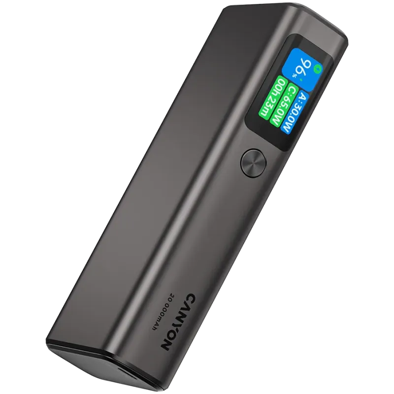 CANYON power bank OnPower 230 TFT 20000 mAh PD130W Dark Grey - 1