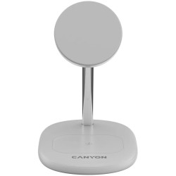 CANYON wireless charger WCS-205 15W Qi2 2in1 White - 2