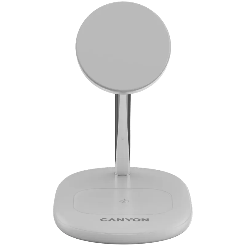 CANYON wireless charger WCS-205 15W Qi2 2in1 White - 1