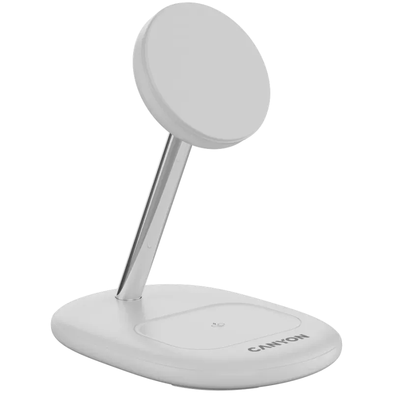 CANYON wireless charger WCS-205 15W Qi2 2in1 White - 1