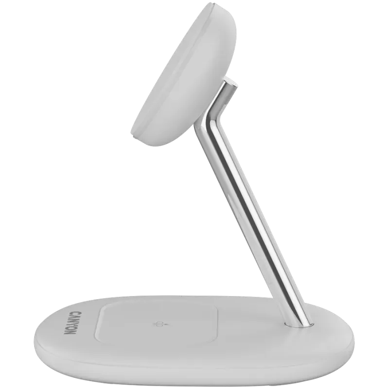 CANYON wireless charger WCS-205 15W Qi2 2in1 White - 1