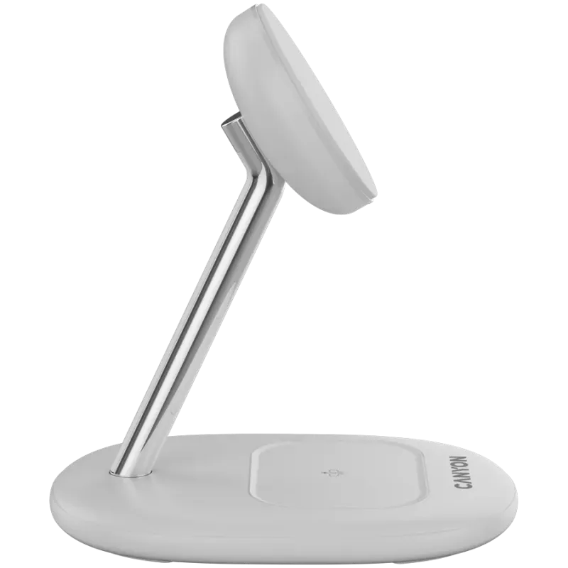 CANYON wireless charger WCS-205 15W Qi2 2in1 White - 1