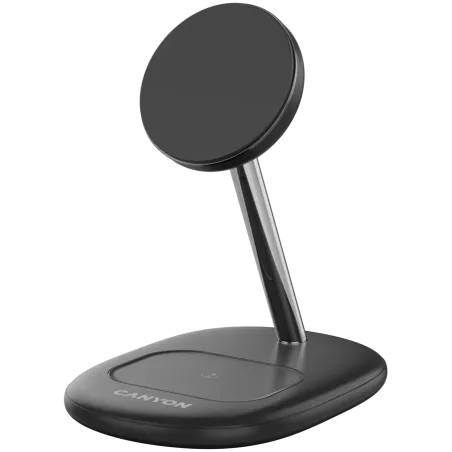 CANYON wireless charger WCS-205 15W Qi2 2in1 Black - 1