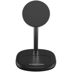 CANYON wireless charger WCS-205 15W Qi2 2in1 Black - 2