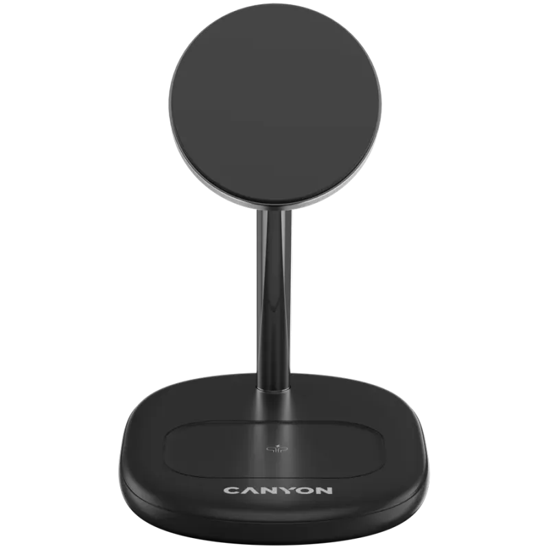 CANYON wireless charger WCS-205 15W Qi2 2in1 Black - 1
