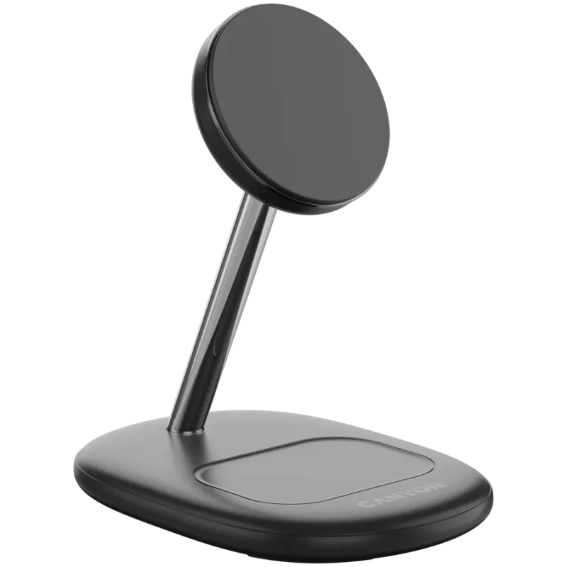 CANYON wireless charger WCS-205 15W Qi2 2in1 Black - 1