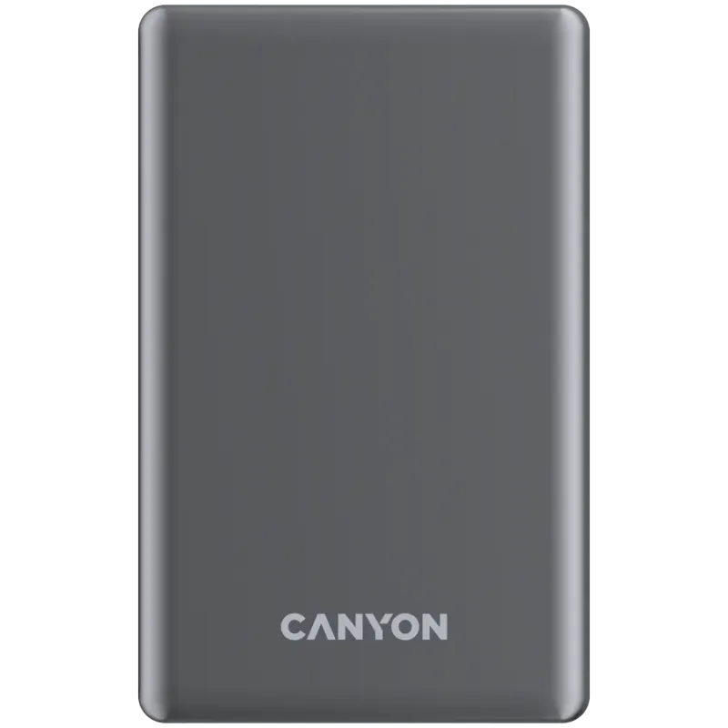 CANYON power bank OnPower 505 slim Magnetic 5000 mAh PD20W Dark Grey - 1