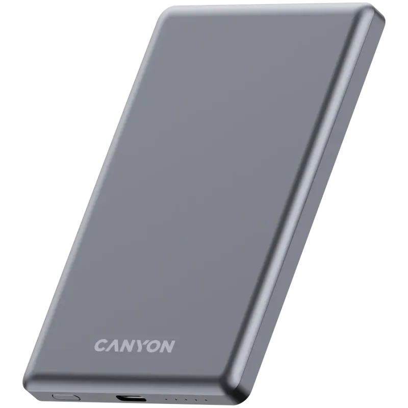 CANYON power bank OnPower 505 slim Magnetic 5000 mAh PD20W Dark Grey - 1