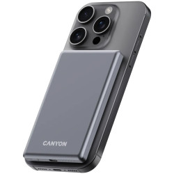 CANYON power bank OnPower 505 slim Magnetic 5000 mAh PD20W Dark Grey - 6