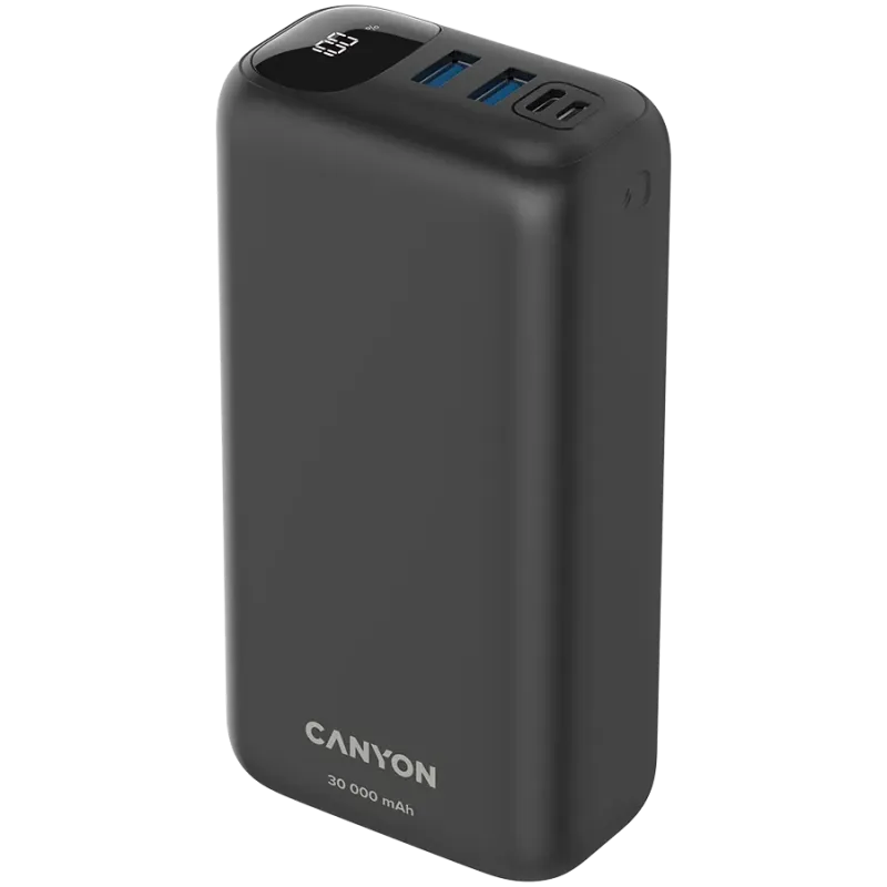 CANYON power bank PB-301 LED 30000 mAh PD 20W QC 3.0 Black - 1