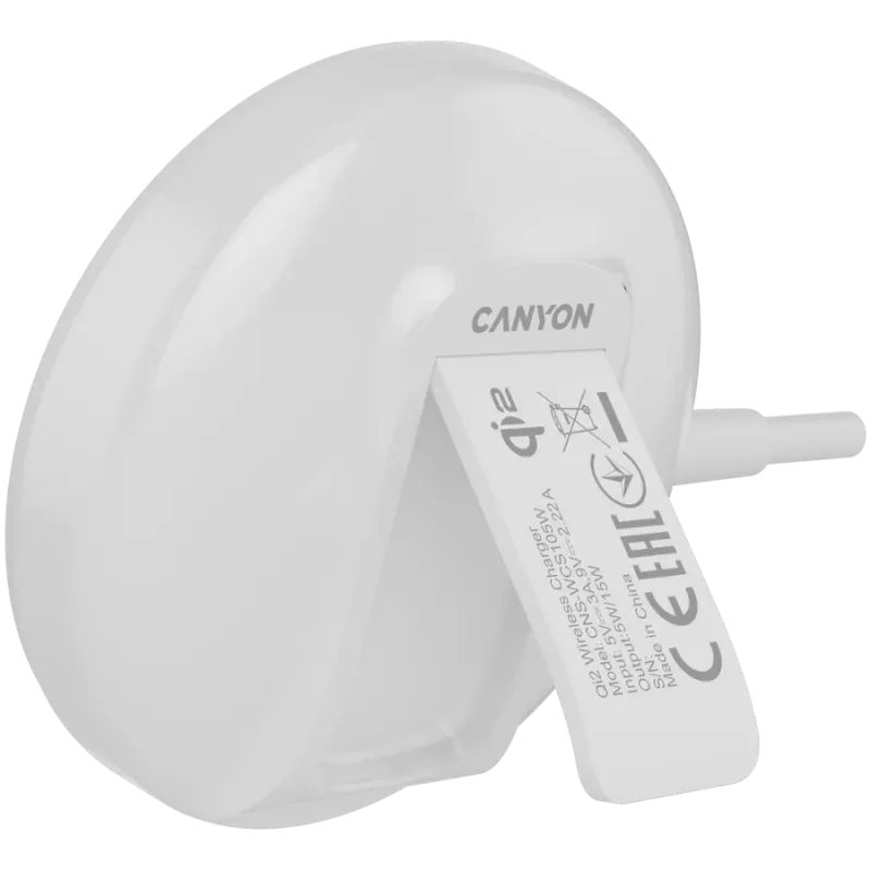 CANYON wireless charger WS-105 15W Qi2 White - 1