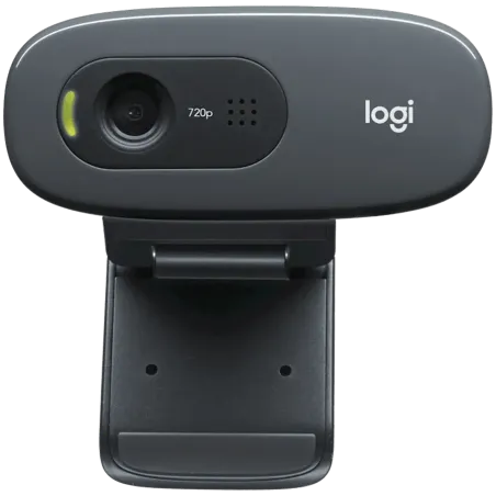 LOGITECH C270 HD Webcam - BLACK - USB - 1