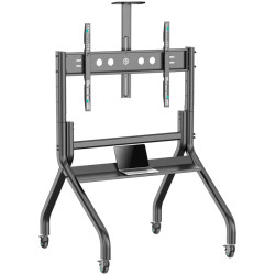 ONKRON Mobile TV stand with bracket 60"-120" Screens up to 150 kg, Black - 1