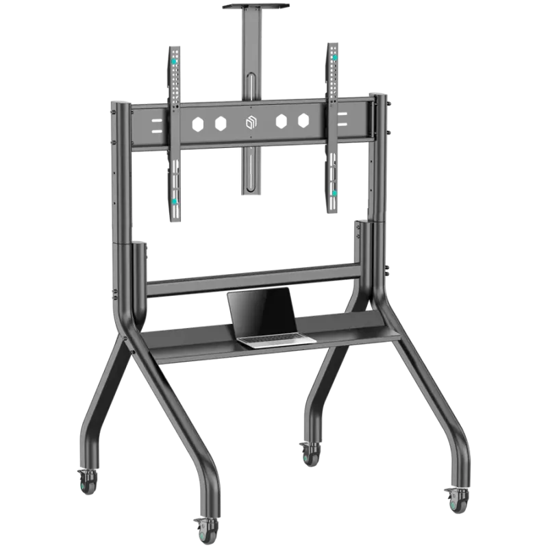 ONKRON Mobile TV stand with bracket 60"-120" Screens up to 150 kg, Black - 1