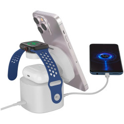 Canyon 4 in 1 Wireless Charging Stand, 30W max, Size: 70x70x70.3mm, weight: 414g, with 65W charger and 1M cable, white - 4